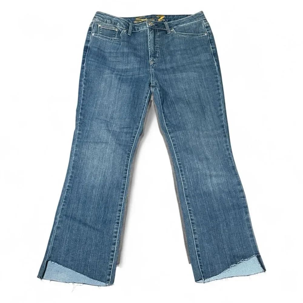 Seven 7 Ladies High-Rise Step Hem Cropped Fashion Jean Size 8